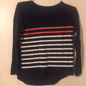 Girl’s Old Navy Blue w White Red Stripped Shirt
